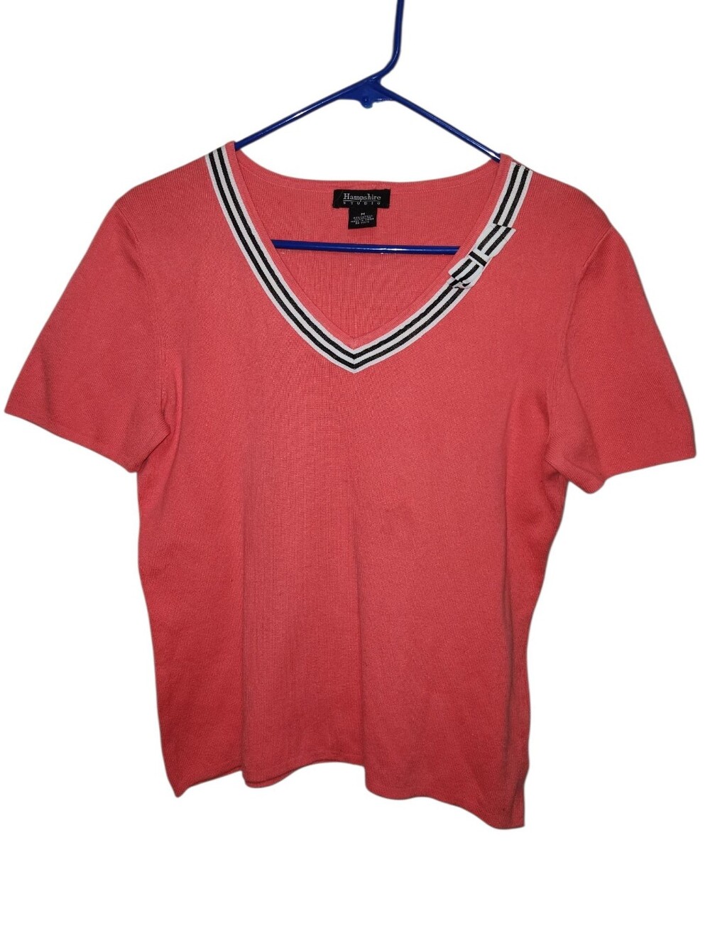 Hampshire Studio V-Neck Short Sleeve Top